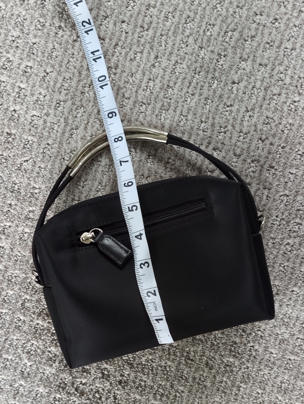 ADORABLE Black Nylon Mini Bag With Detachable Strap - Picture 4 of 6